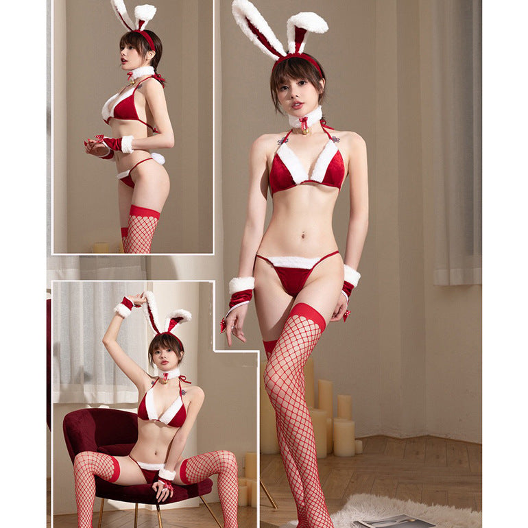 Sexy Underwear Women's Sense Of Rabbit Girl's Jumpsuit Christmas Uniform-EROSREALM