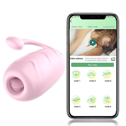 Alofa - App/wireless Remote Control Tongue-licking Egg Vibrator-EROSREALM