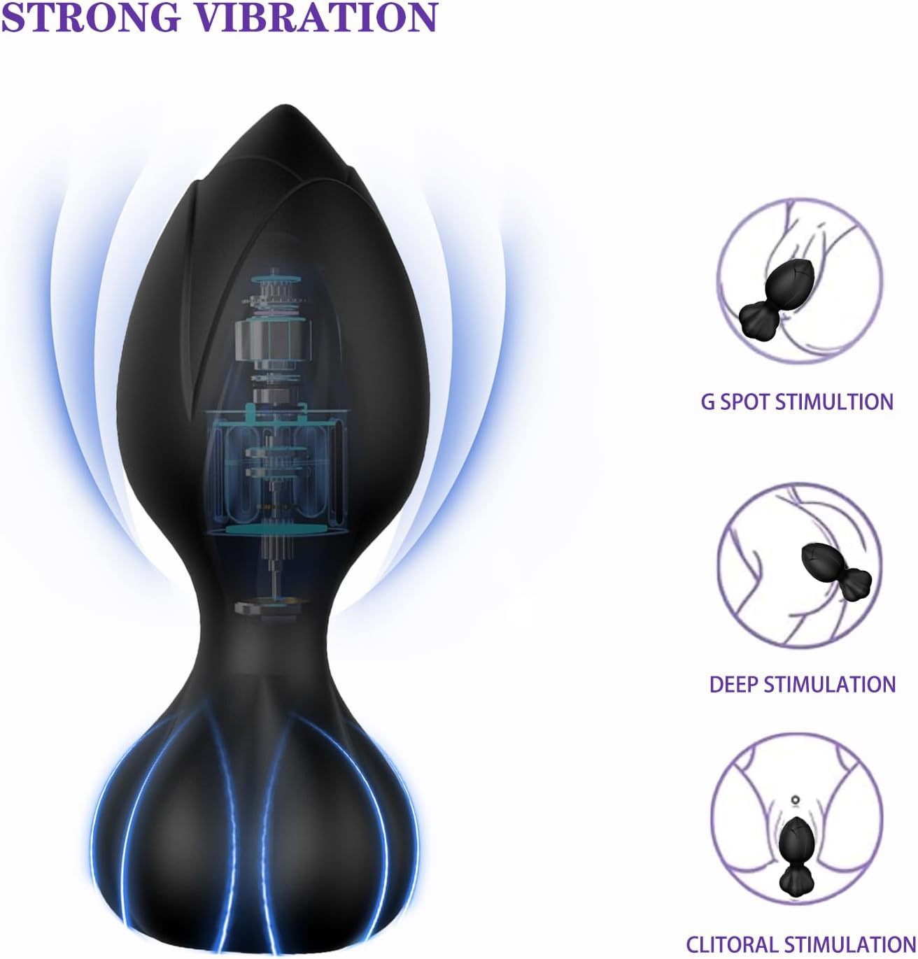 App Remote Control 10 Frequency Anal Vibrator-EROSREALM