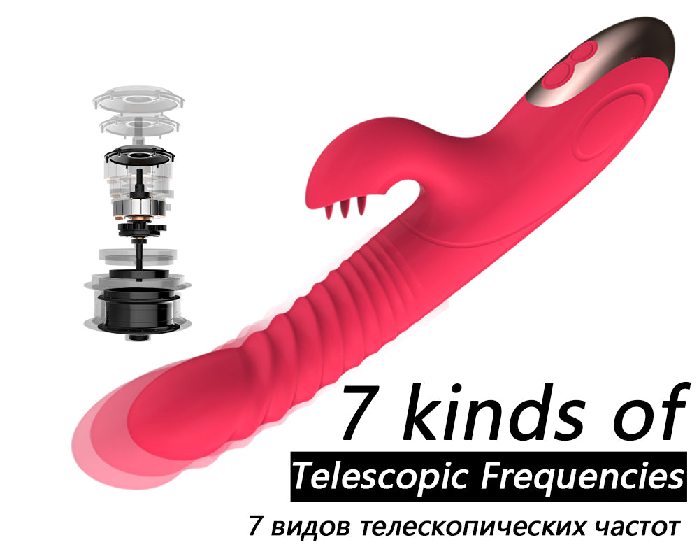 Heating Dildo Vibrator 10 Modes G Spot Vagina Massager-EROSREALM