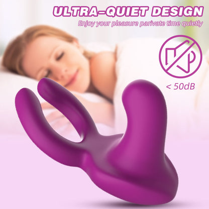 3-motor Vibrating Nipple Clitoral G-spot Penis Stimulator-EROSREALM