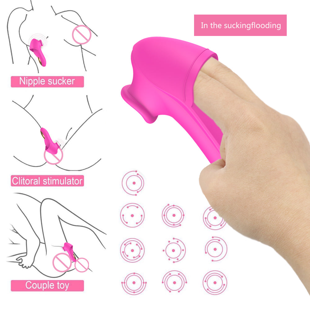 G-spot Finger Sucker Breast Massager Clitoris Vagina Stimulator-EROSREALM