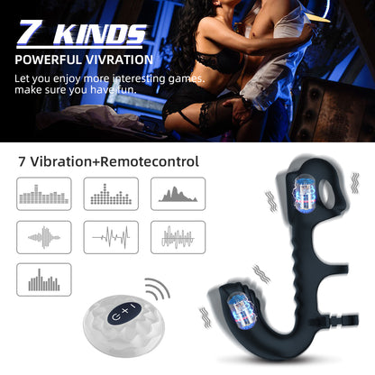 Wireless Remote Control Triple Penis Rings For Couples-EROSREALM