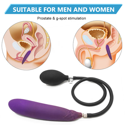 Inflatable Anal Plug Expander Butt Plug Dilator Penis Dildos G Spot Stimulator Prostate Massager-EROSREALM