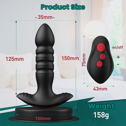 Prostate Massager Rotating Anal Vibrator Male Masturbator Butt Plug Vibrators-EROSREALM