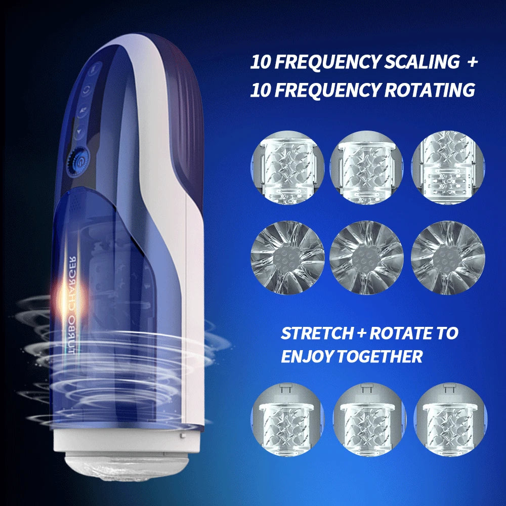 Thrusting Rotation Masturbation Cup Penis Trainer With Voice Function-EROSREALM