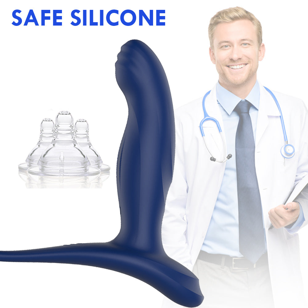 Male Prostate Massage Anal Plug Vibrator With Penis Ring-EROSREALM