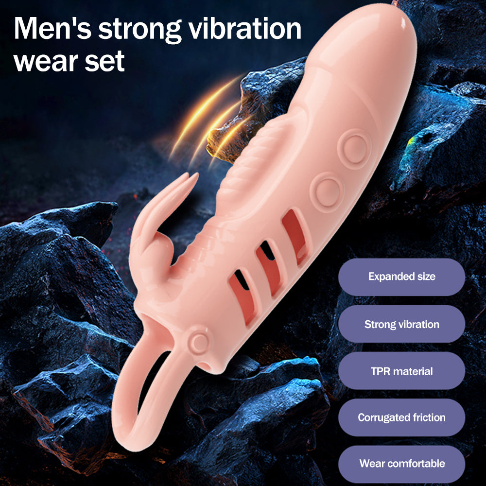 Male Penis Vibrating Ring Sleeve For Penis Dick Delay Ejaculation-EROSREALM