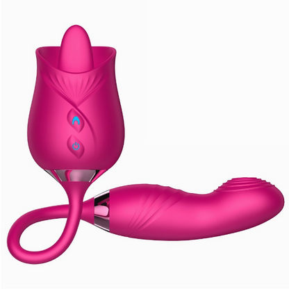 Rose Toy with Attachment Flapping G Spot Dildo-EROSREALM