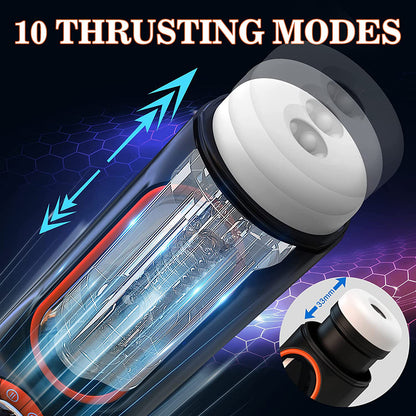 Intruder 1.0 Automatic Telescopic Sucking Vibrating Deep Throat Blowjob Pleasure Toy-EROSREALM