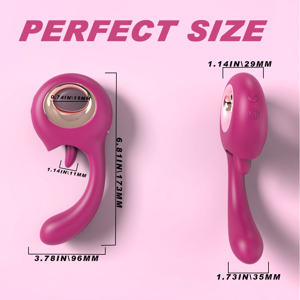 Donut 2-in-1 Tongue-licking Vibrator-EROSREALM