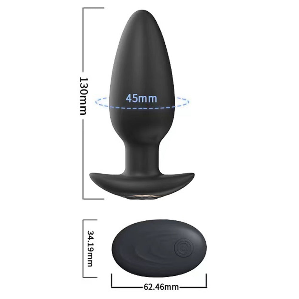 Wireless Remote Control 10 Modes Vibrating Butt Plug-EROSREALM