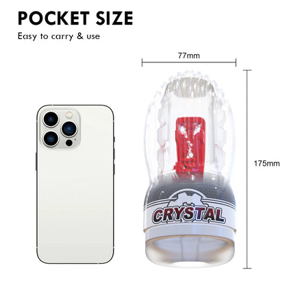 Crystal Transparent Male Manual Masturbation Cup-EROSREALM