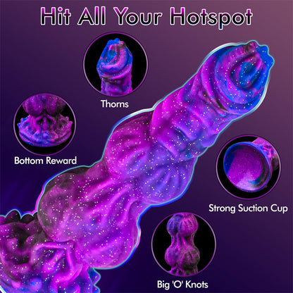 9.6 Inches Monster Dildo Fantasy Horse Dildo With 2 Big Knots And Strong Suction Cup-EROSREALM