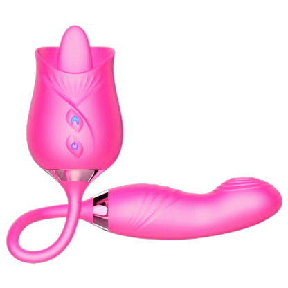 Rose Toy with Attachment Flapping G Spot Dildo-EROSREALM