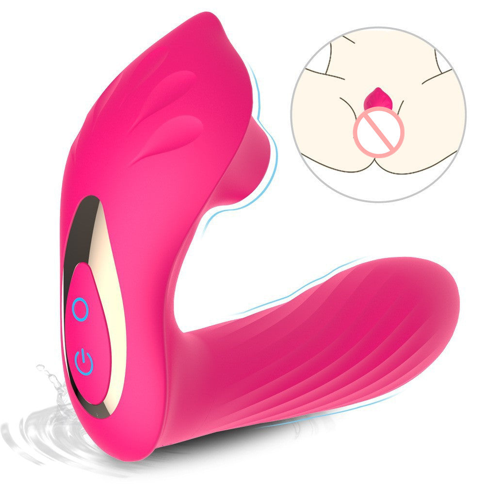 Strapless Double Stimulus Dildo with Suction & Rocking-EROSREALM