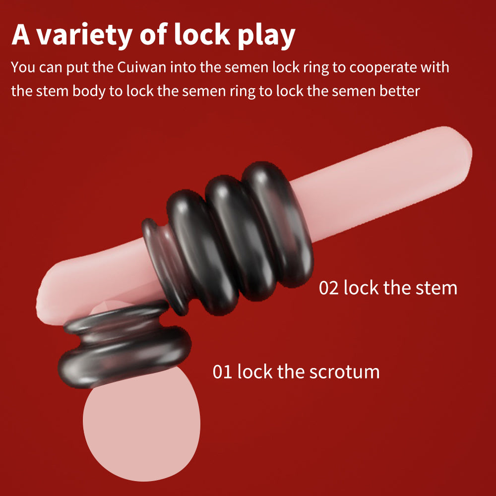 Male Cock Ring Penis Delay Ejaculation Ring Reusable Lock Ring-EROSREALM