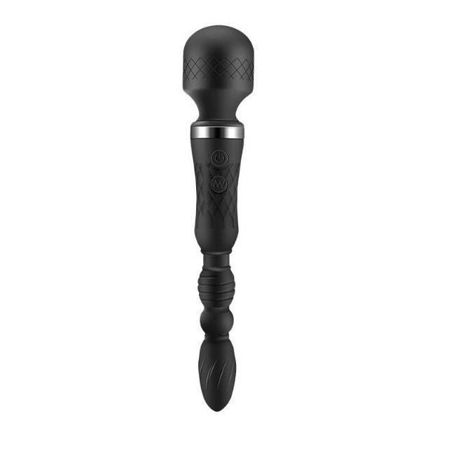 Double Head Wand Vibrator With Anal Plug-EROSREALM