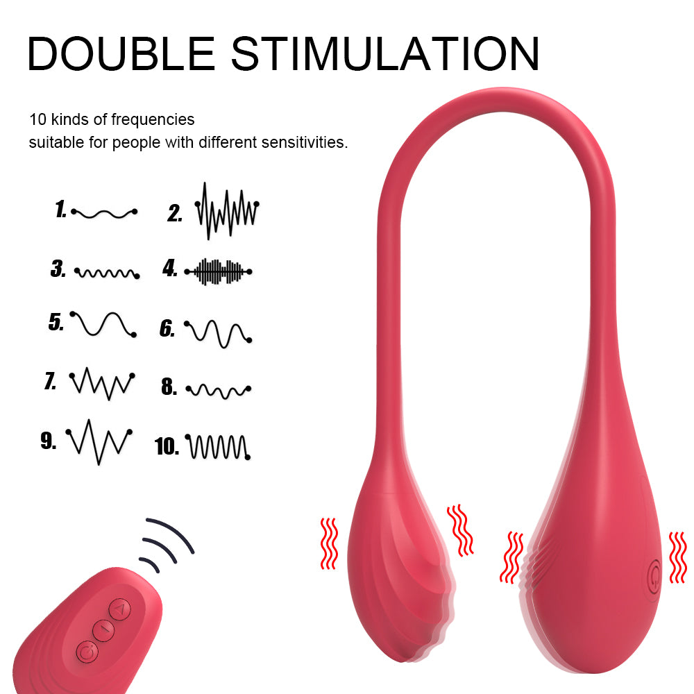 Wireless Remote Double Head Vibrating Egg-EROSREALM