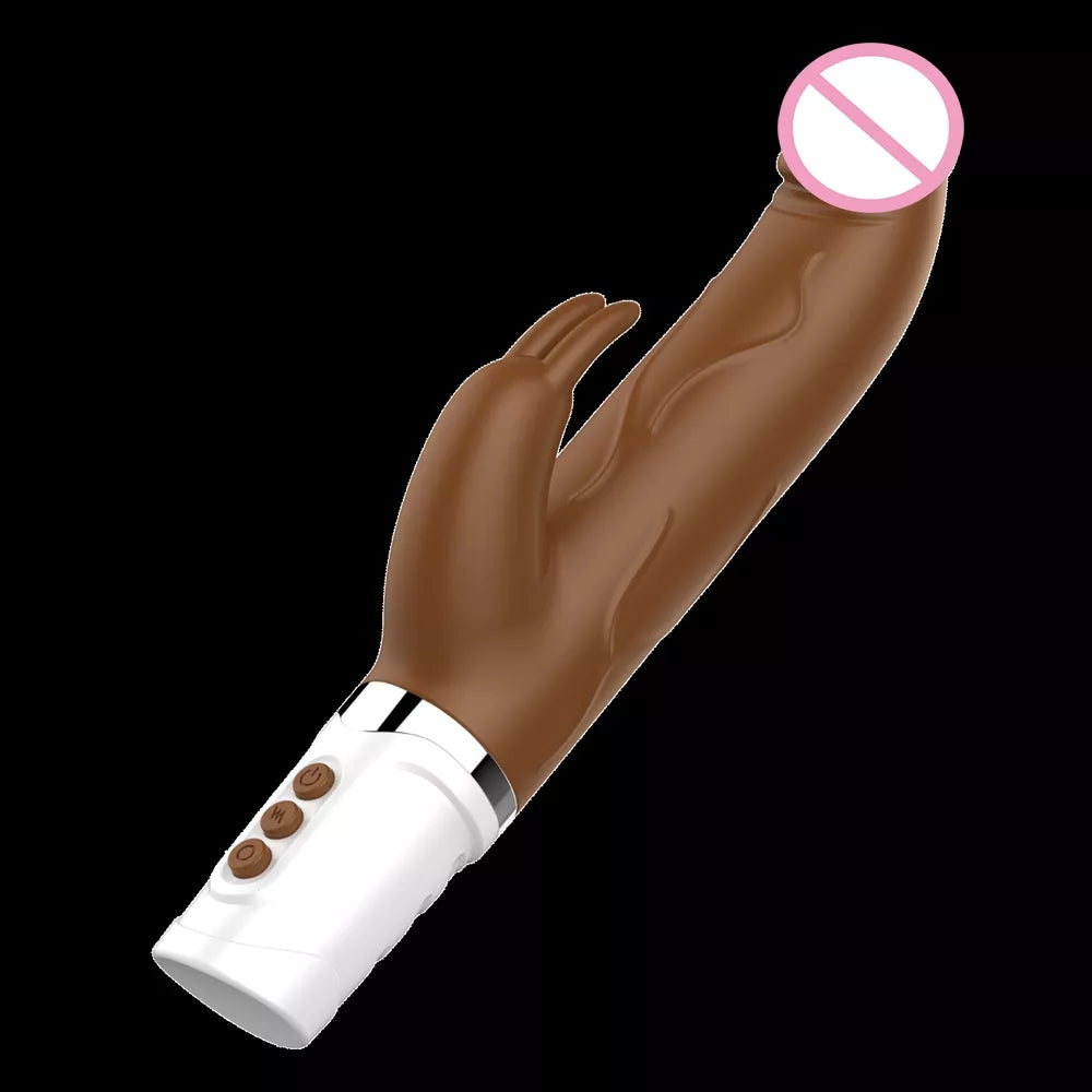 Thrusting Heating Rabbit Vibrator Female Masturbator-EROSREALM