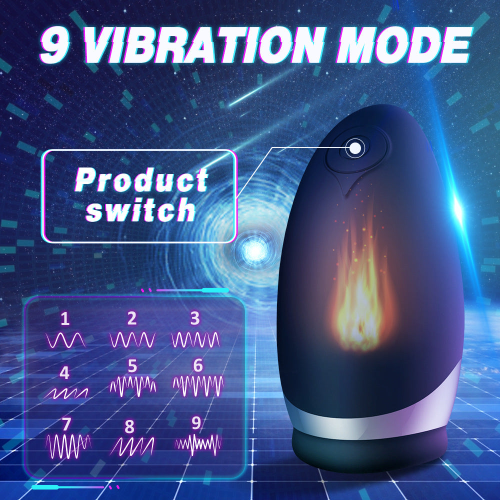 Men's Masturbation Cup Penis Exerciser Heating Blowjob Cup Masturbator-EROSREALM