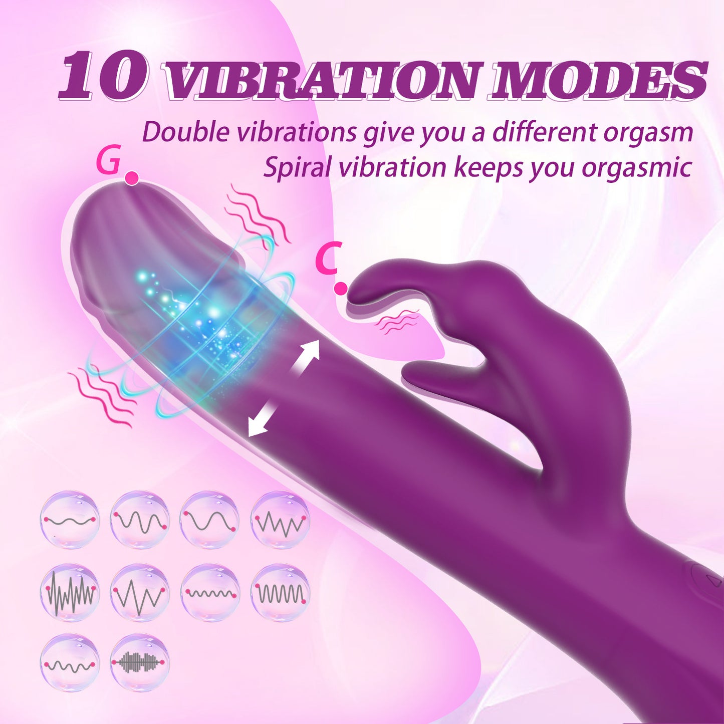 Rotatary & Vibrating Rabbit Vibrator-EROSREALM