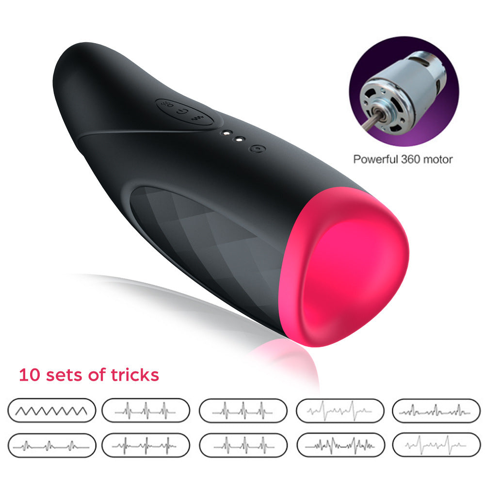 Warming Oral Sex Aircraft Cup Penis Exerciser Allows Men's Masturbation-EROSREALM