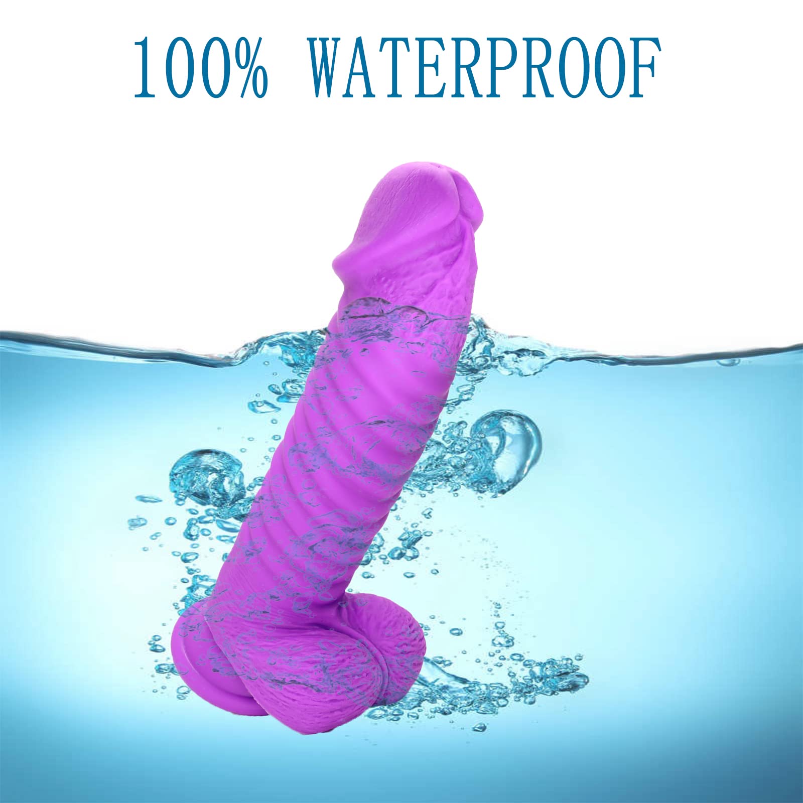 8 Inches Realistic Dildo For Women Ribbed-anal Dildo With Strong Suction Cup-EROSREALM