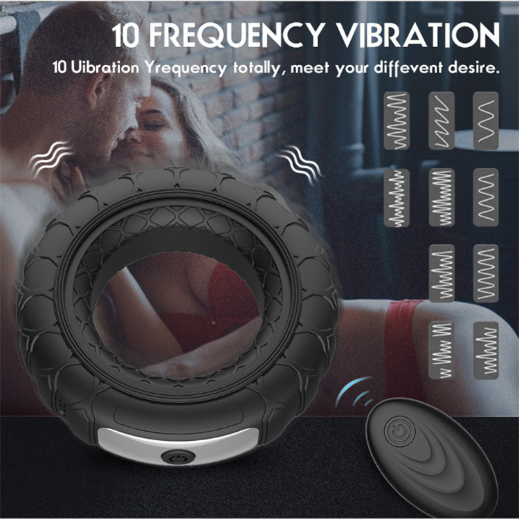 Wireless Remote Control Wheel Cock Lock Ring Vibration Massage Masturbator-EROSREALM