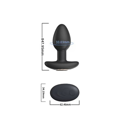 Wireless Remote Control 10 Modes Vibrating Butt Plug-EROSREALM