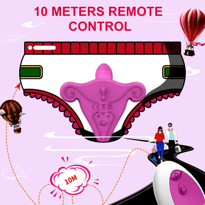 Remote Control 10 Frequency Wearable Panty Vibrator-EROSREALM