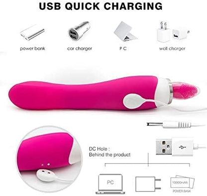 Tongue Rechargeable Clitorals Sucking & Vibrating Machine-EROSREALM