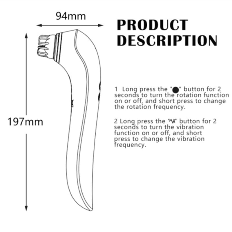 10 Frequency Rotation Vibration Clitoral Stimulator G Spot Vibrator-EROSREALM