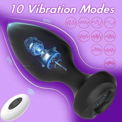 Thread Head Rose Anal Vibrator App Remote Control Vibration Anal Plug-EROSREALM