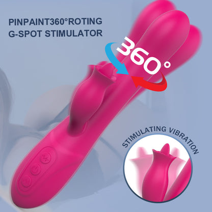 Swinging Rotation Vibration Silicone Rabbit G-spot Vibrator-EROSREALM