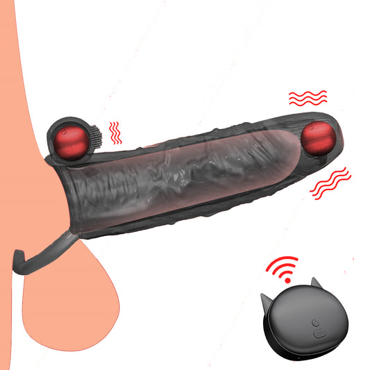 Wireless Remote Controlled Penis Sleeve Delay Ejaculation-EROSREALM