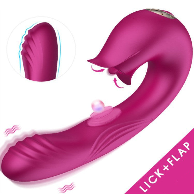 OULISHA 3in1 Tongue Licking Flapping G Spot Clit Vibrator-EROSREALM