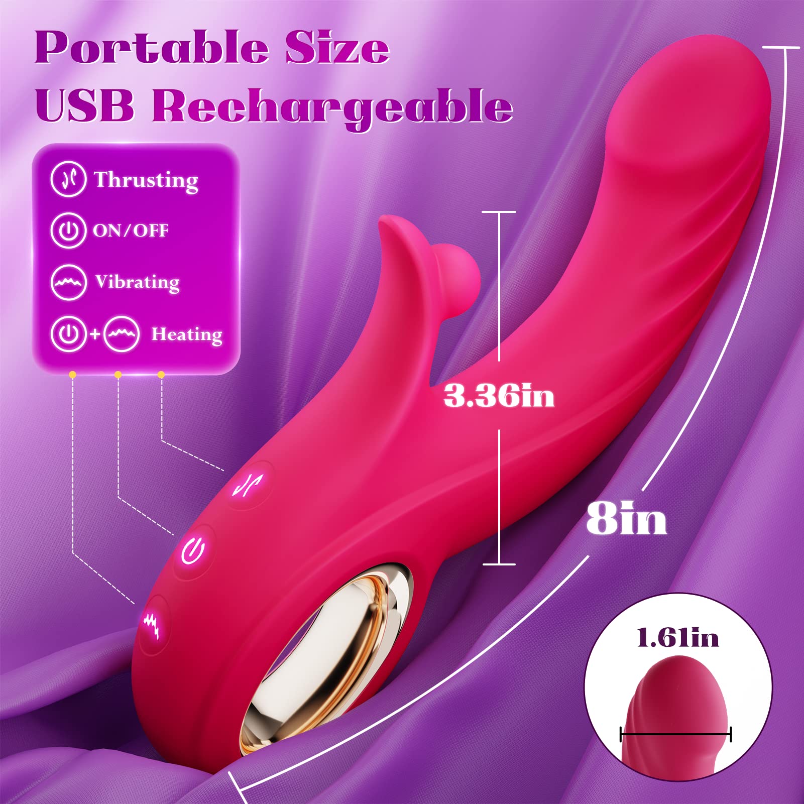 10 Vibrating & 7 Thrust Modes G-spot Vibrator-EROSREALM