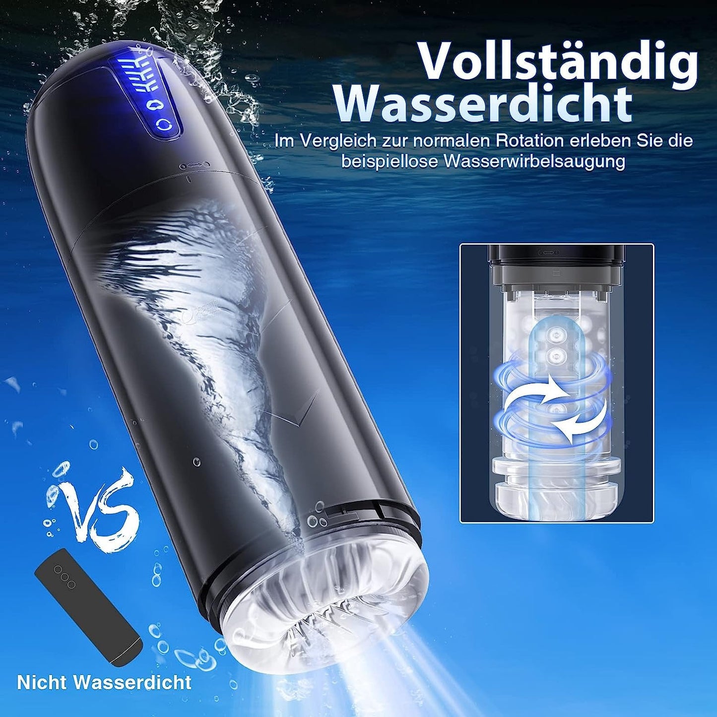 Water Bath Fully Automatic Sucking Rotating Male Masturbator-EROSREALM