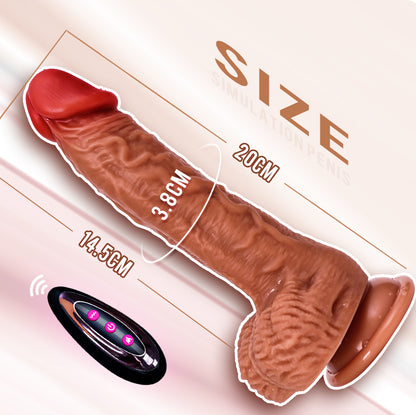 R01 Realistic Liquid Silicone Vibrating Dildo-EROSREALM