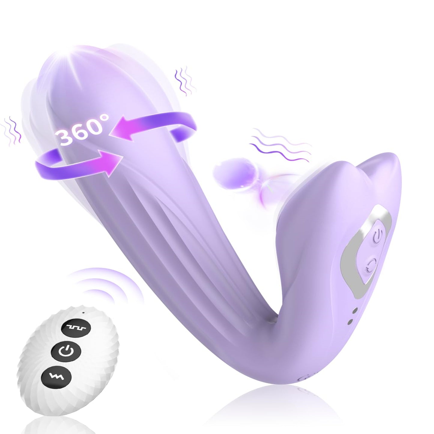 Wearable G Spot Dildo Vibrator Panty Butterfly Clitoral Vibrators With Remote Control 10 Vibration 3 Wiggle Modes-EROSREALM