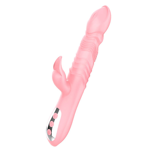 Heating Telescopic Rotating Vibrator Clitoris Stimulator-EROSREALM