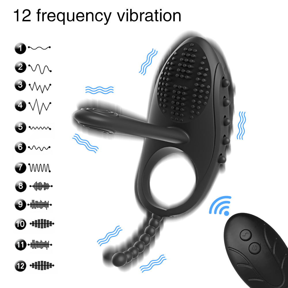 Wireless Remote Male Penis Rings Delay Ejaculation Ring Vibrating Cock Ring-EROSREALM