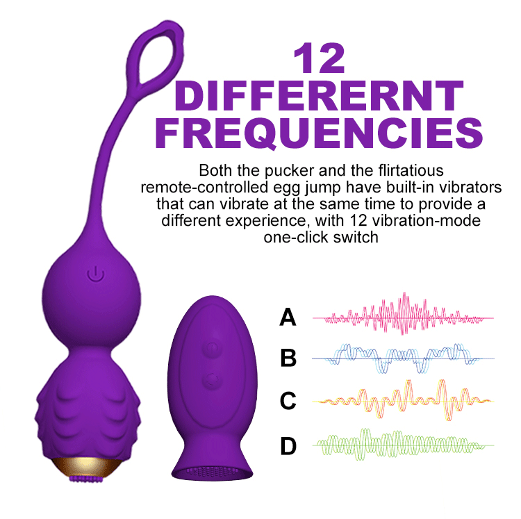 Kegal-Ball mit 12-Frequenz-Vibration und Klitorisbürste 