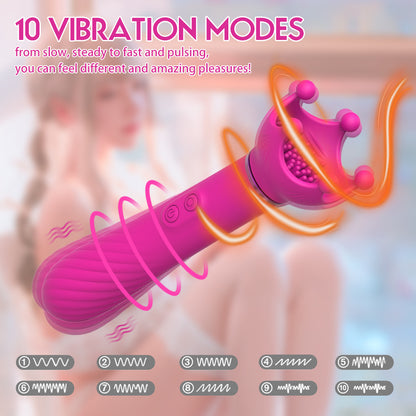 Scepter 10 Vibration 5 Rotation Nipple Clitoral Stimulator-EROSREALM