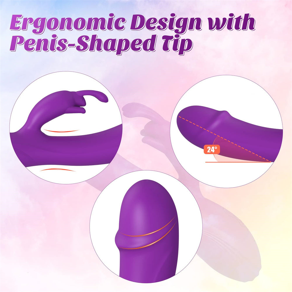 Rabbit G Spot Vibrator Dildo Clitoris Stimulator-EROSREALM