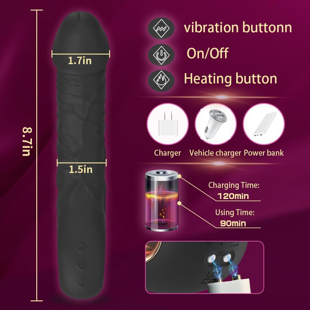 Handheld Heated Vibrating Bendable Dildo-EROSREALM