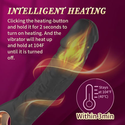 Handheld Heated Vibrating Bendable Dildo-EROSREALM