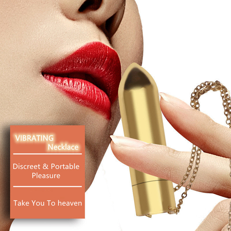 Metal Mini Bullet Necklace Vibrator-EROSREALM