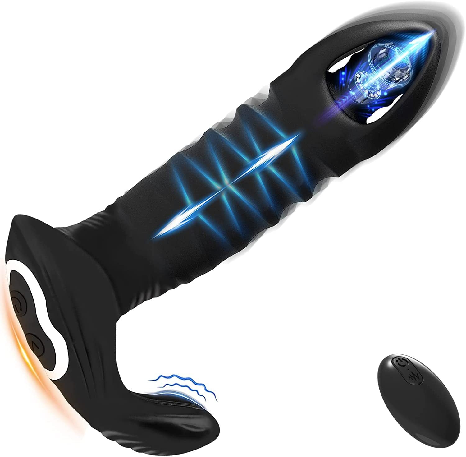 Remote Control Thrusting Anal Butt Plug Vibrator Thrusting Dildo G Spot Clitoris Stimulator-EROSREALM